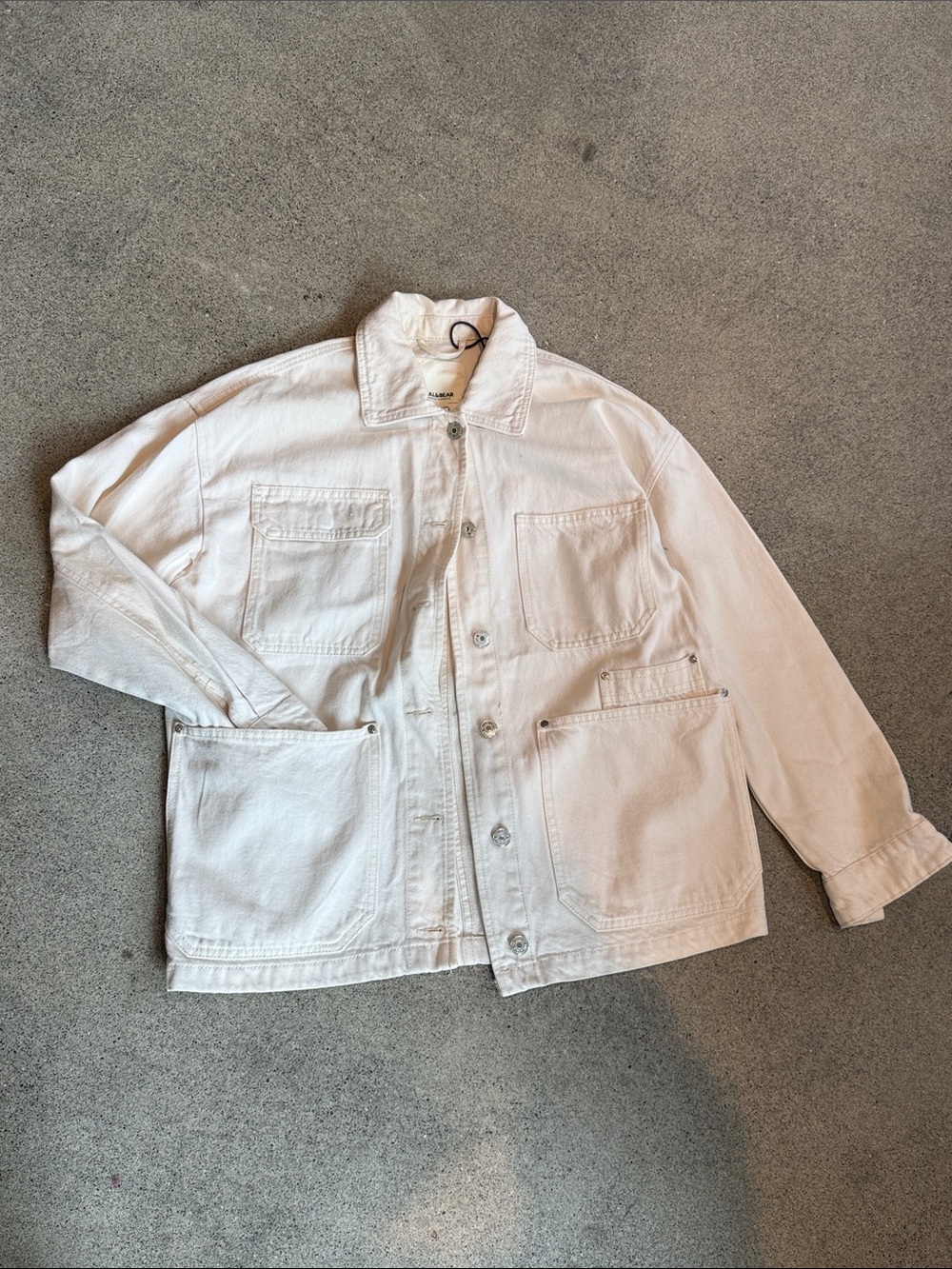 Pull&Bear Cream Collar Jacket
